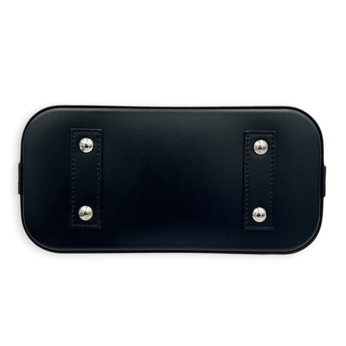 Alma BB Black Top Handle Bag in Epi Leather, Silver hardware