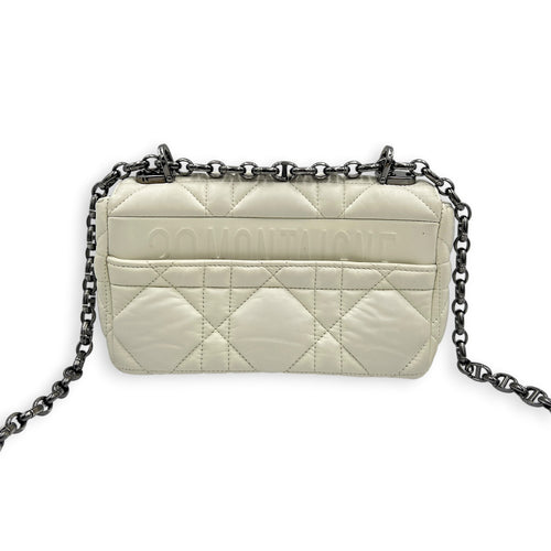 Caro Shoulder Bag Small Latte in Lambskin, Gunmetal hardware