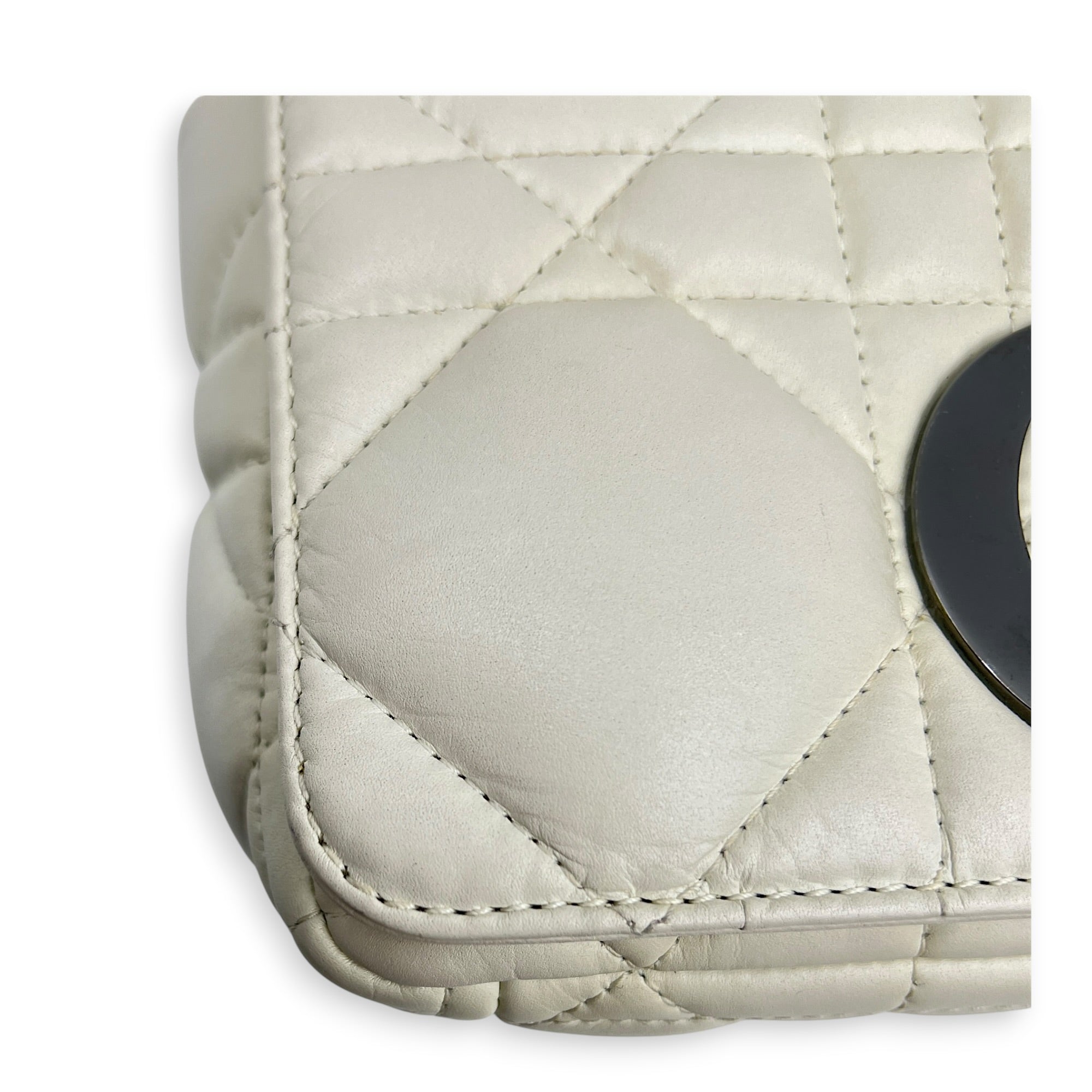 Caro Shoulder Bag Small Latte in Lambskin, Gunmetal hardware