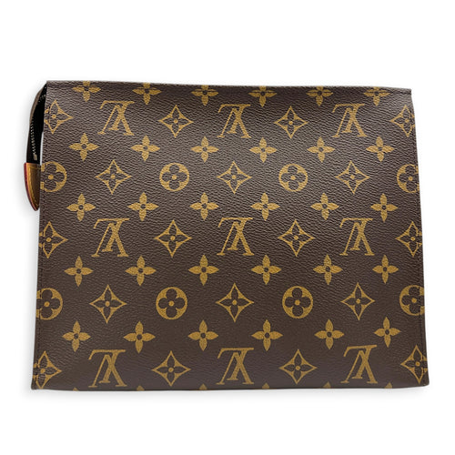 Pochette Toilette Monogram Pouch in Monogram Coated Canvas, Gold hardware