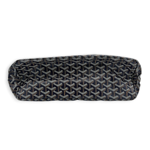 Boheme Shoulder Bag Blue in Coated Canvas, Silver hardware