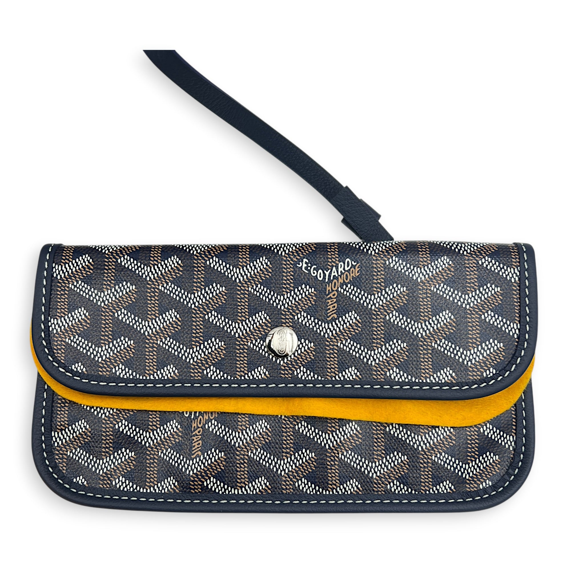 Boheme Shoulder Bag Blue in Coated Canvas, Silver hardware