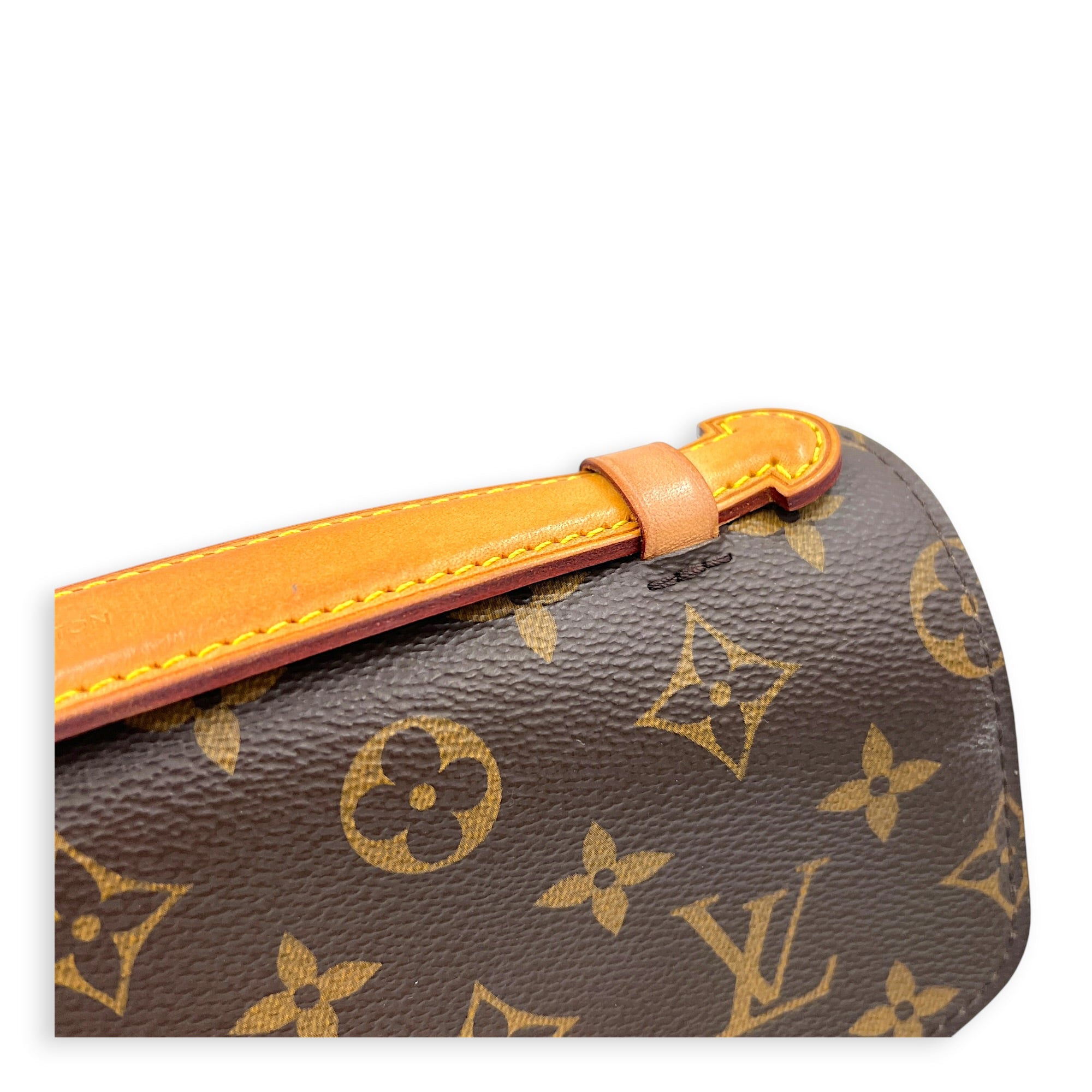 Metis Crossbody Bag Brown in Monogram Coated Canvas, Gold hardware