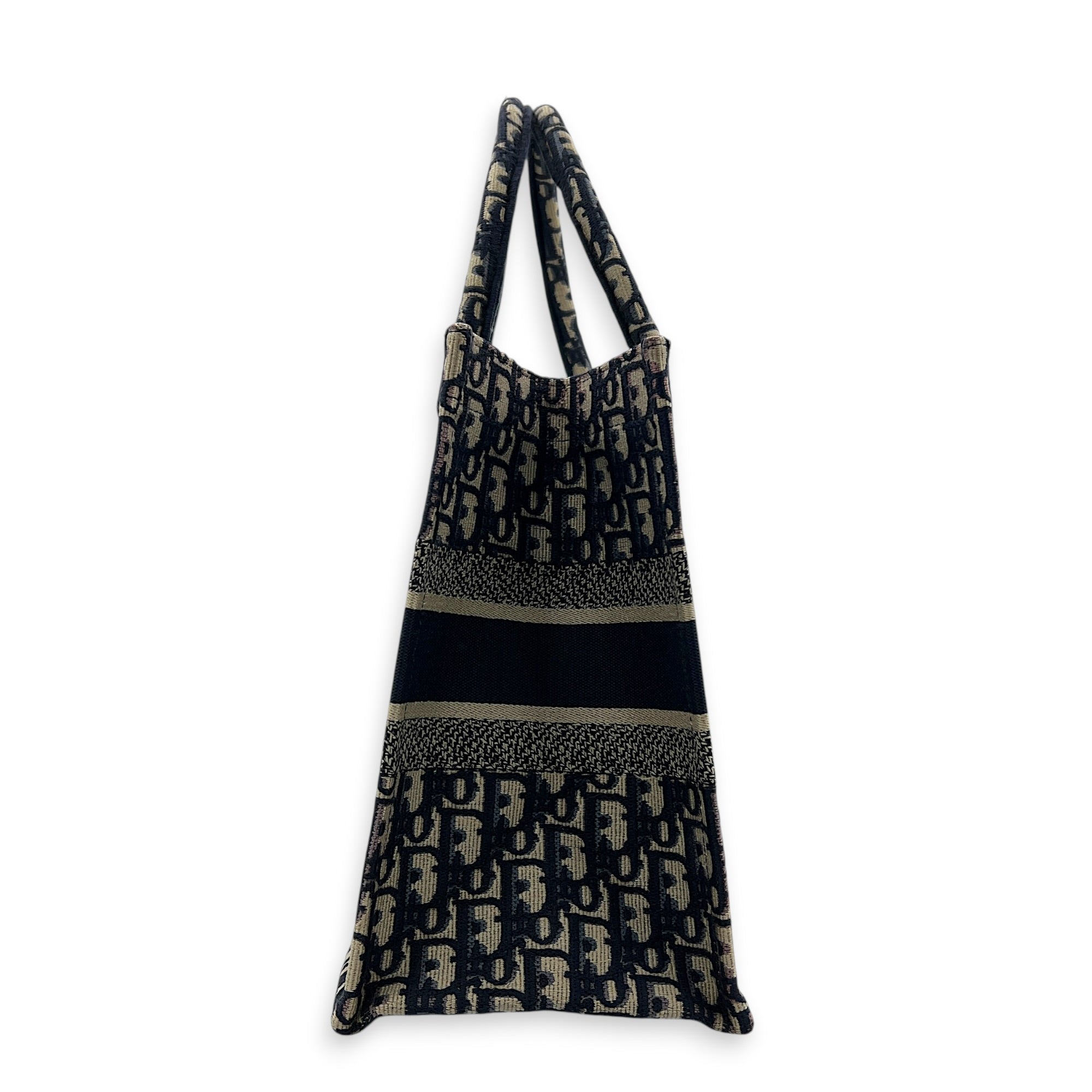 Book Tote Top Handle Bag Medium Blue in Jacquard