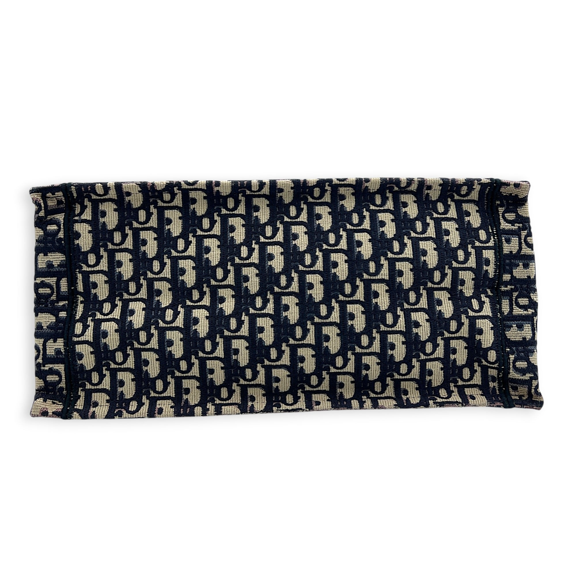 Book Tote Top Handle Bag Medium Blue in Jacquard