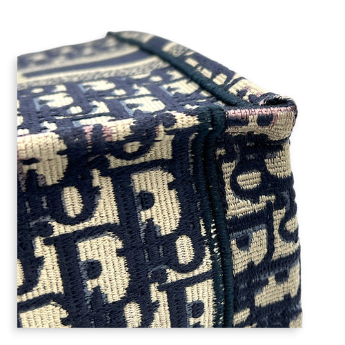 Book Tote Top Handle Bag Medium Blue in Jacquard