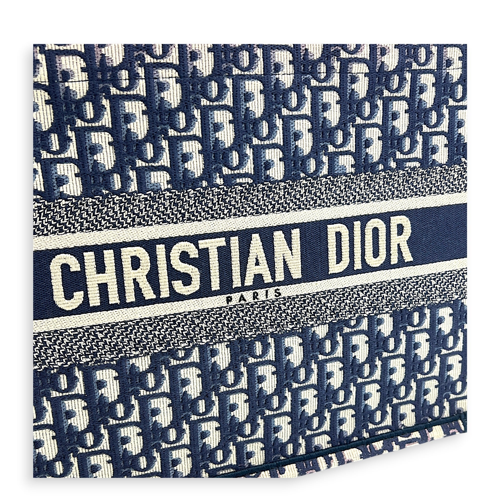 Book Tote Top Handle Bag Medium Blue in Jacquard
