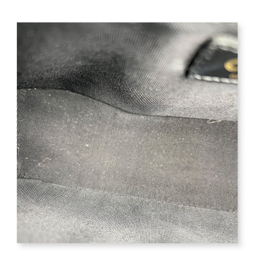 CC Chevron Black Top Handle Bag in Calfskin, Gold hardware