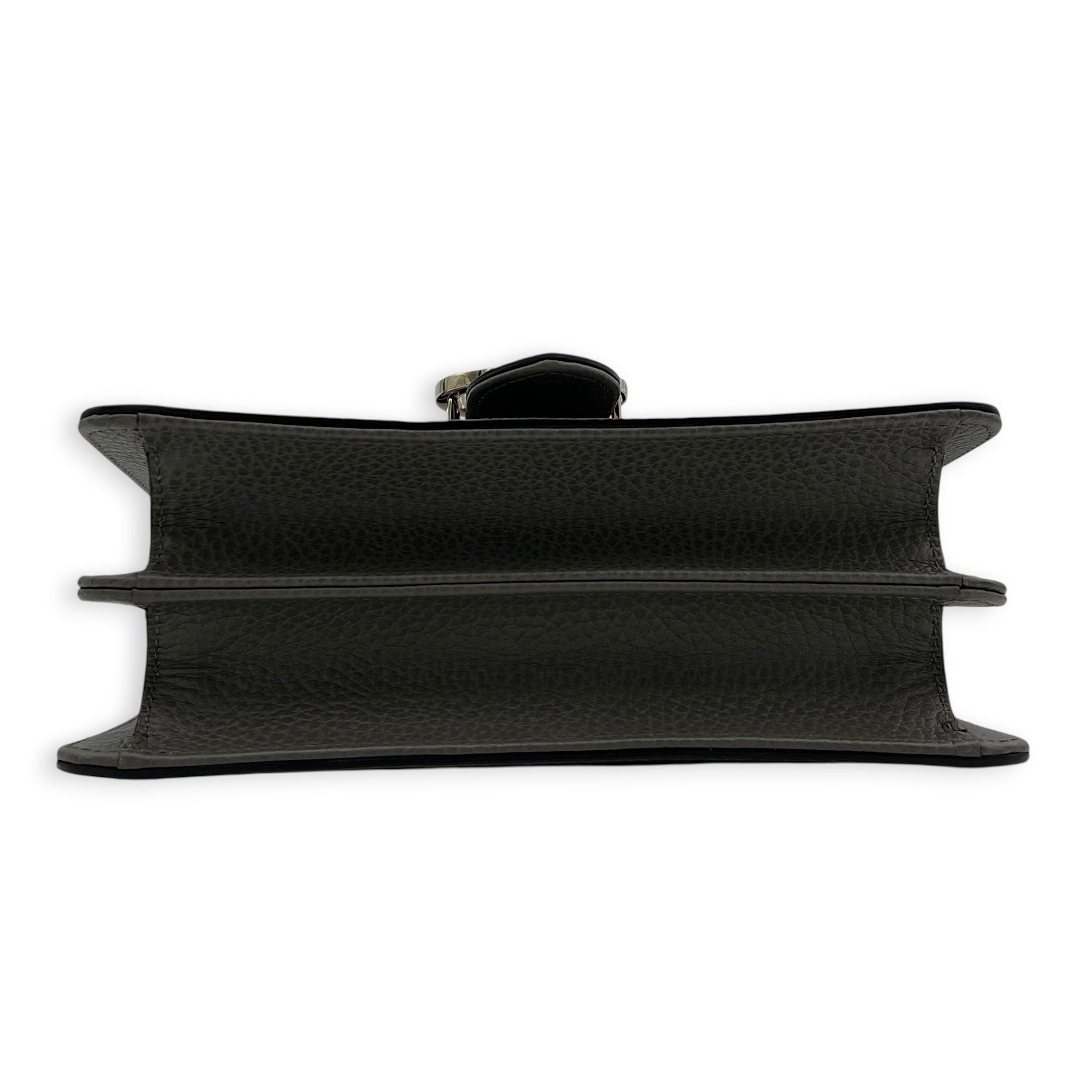 Interlocking G Shoulder Bag Grey in Calfskin, Gold hardware