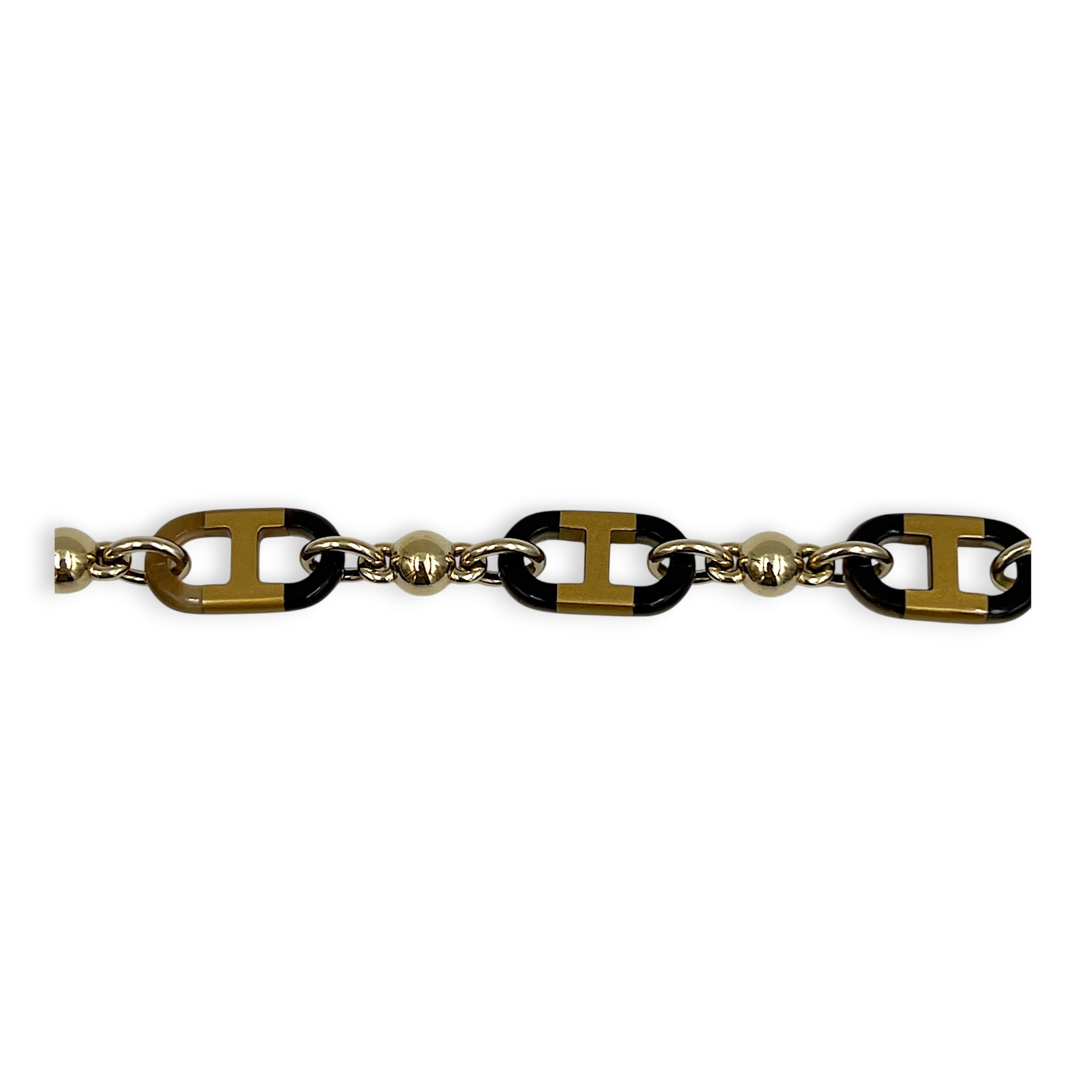 Corne de Buffle PM Multi-colour Bracelet in, Permabrass hardware