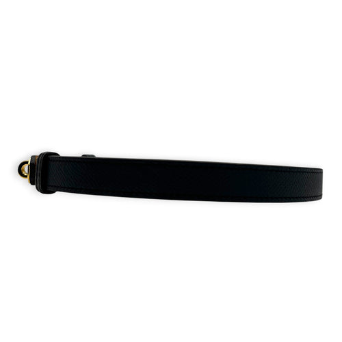 Kelly Black Belt in Epsom, Gold hardware
