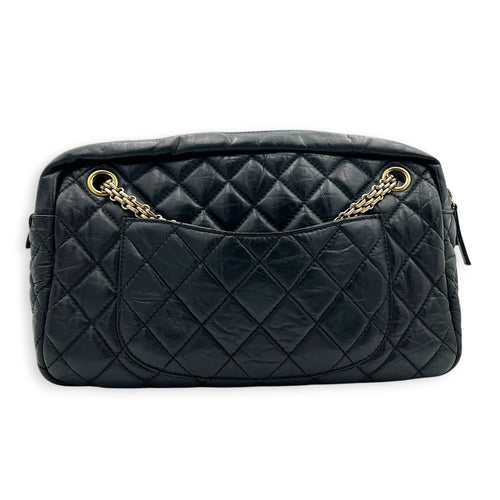 Reissue Camera Shoulder Bag Black in Calfskin, Gold hardware