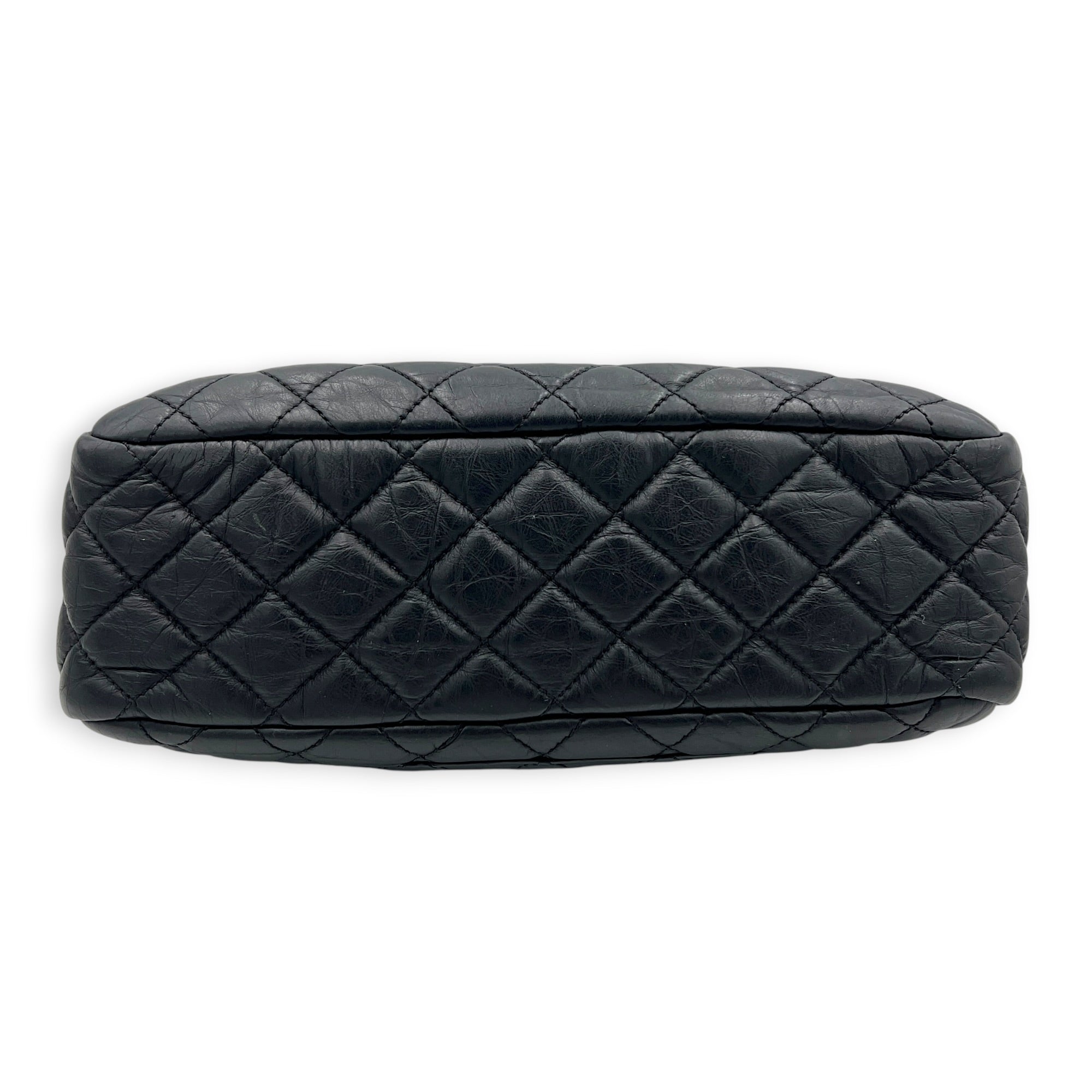 Reissue Camera Shoulder Bag Black in Calfskin, Gold hardware