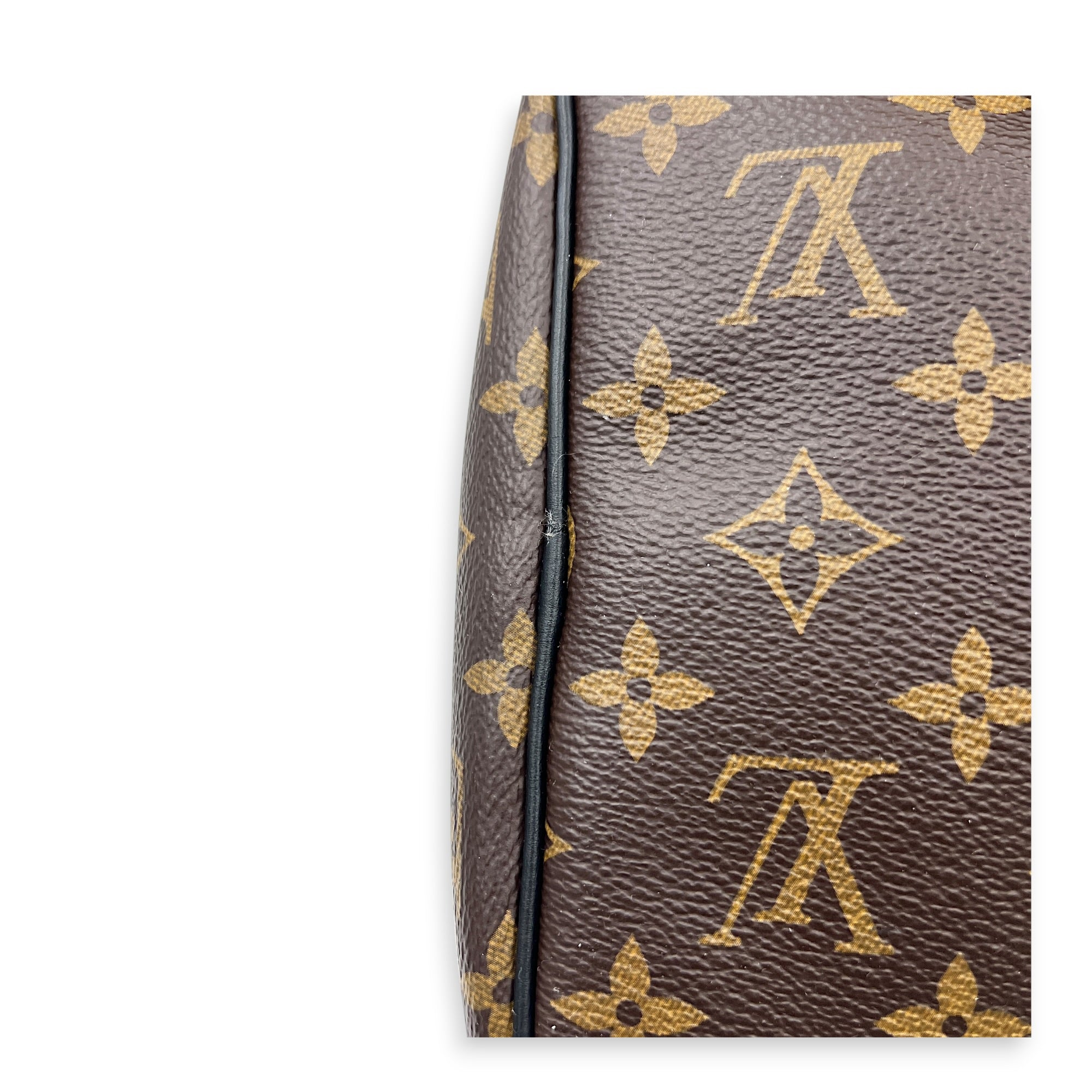 Speedy Soft Top Handle Bag 30 Brown in Monogram Coated Canvas, Silver hardware