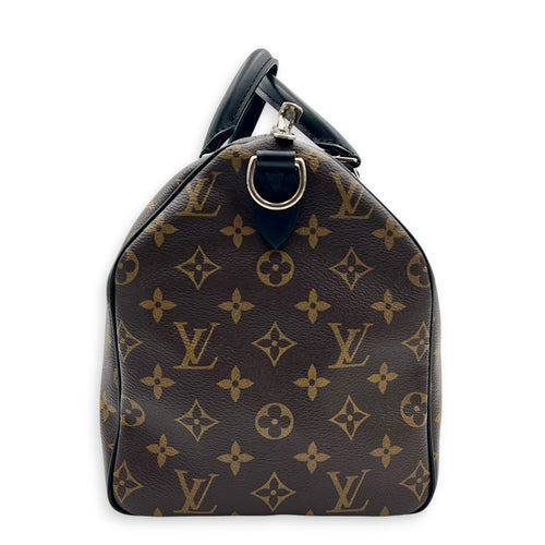 Speedy Soft Top Handle Bag 30 Brown in Monogram Coated Canvas, Silver hardware
