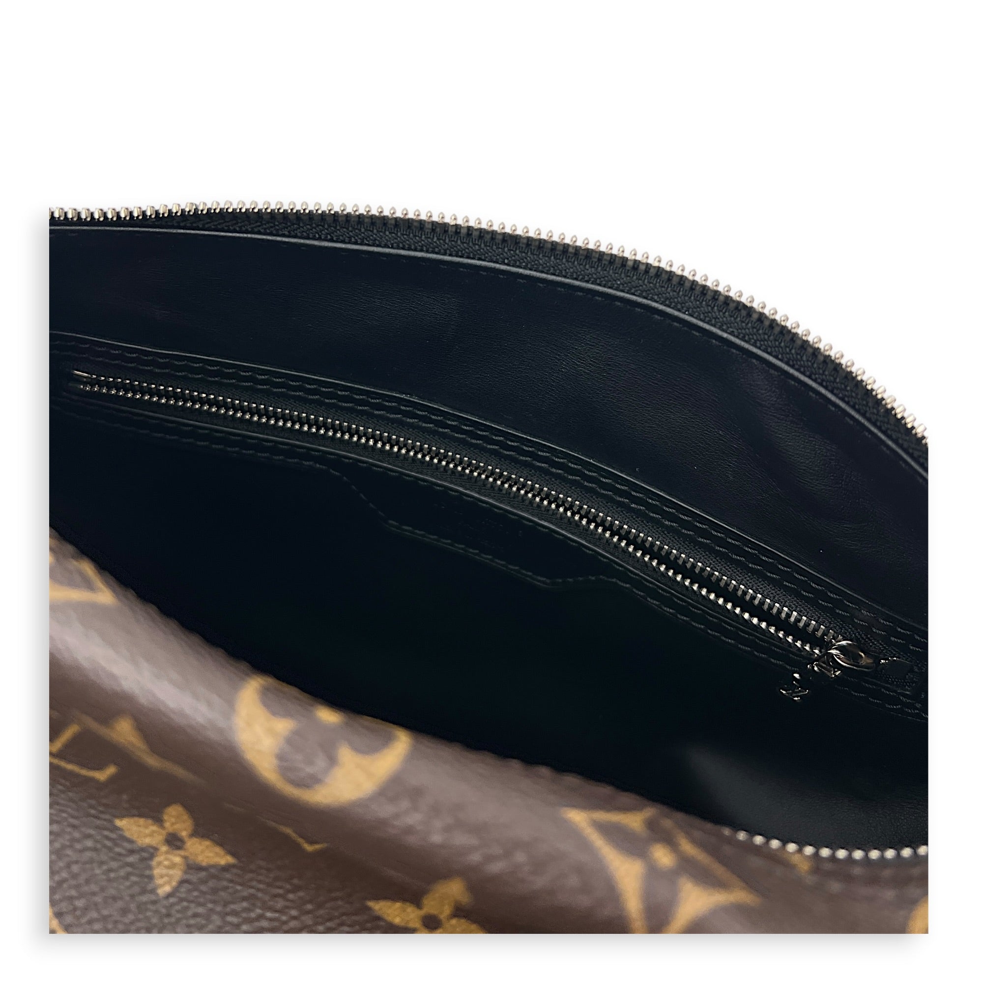 Speedy Soft Top Handle Bag 30 Brown in Monogram Coated Canvas, Silver hardware