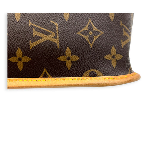 Diane Shoulder Bag Brown in Monogram Coated Canvas, Gold hardware