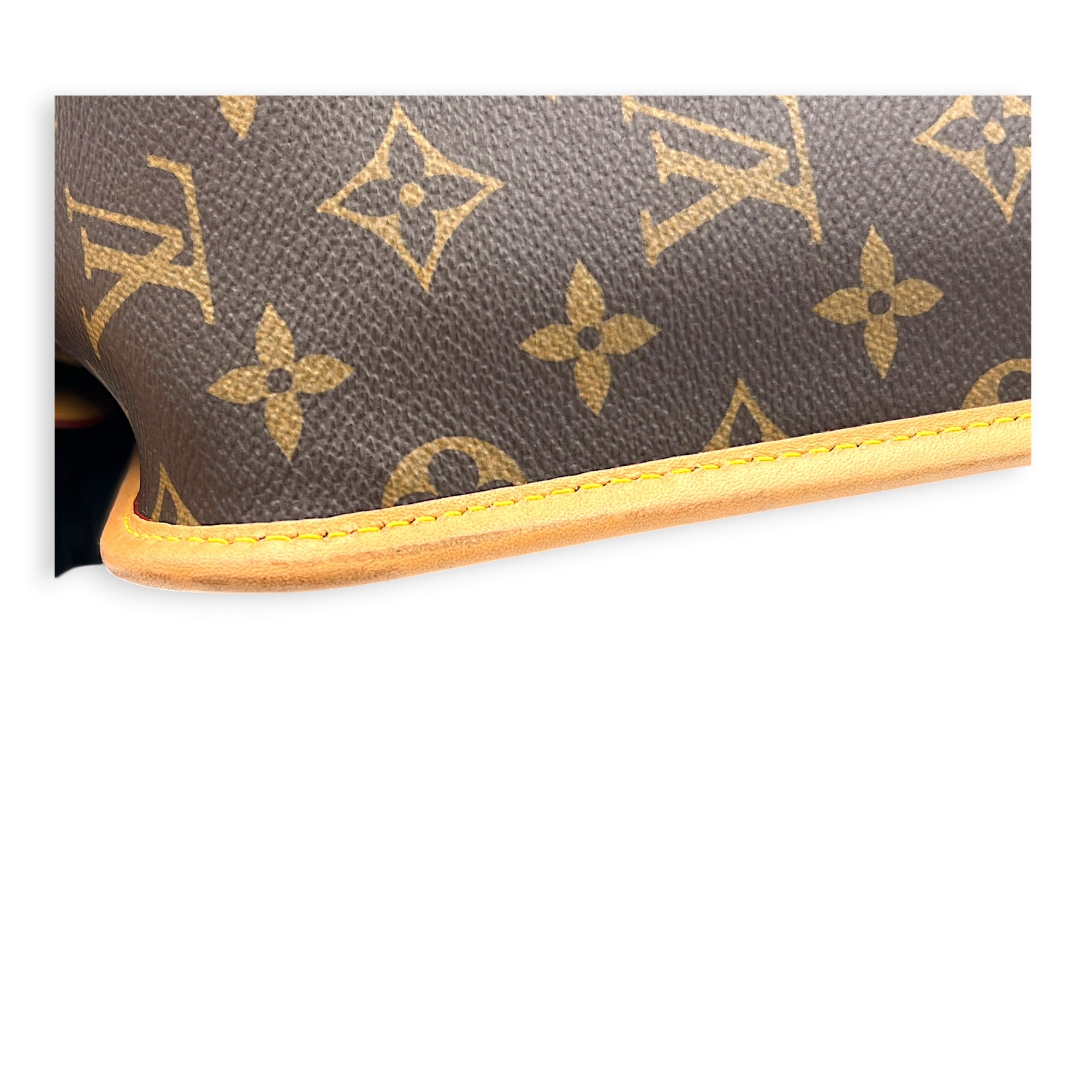 Diane Shoulder Bag Brown in Monogram Coated Canvas, Gold hardware