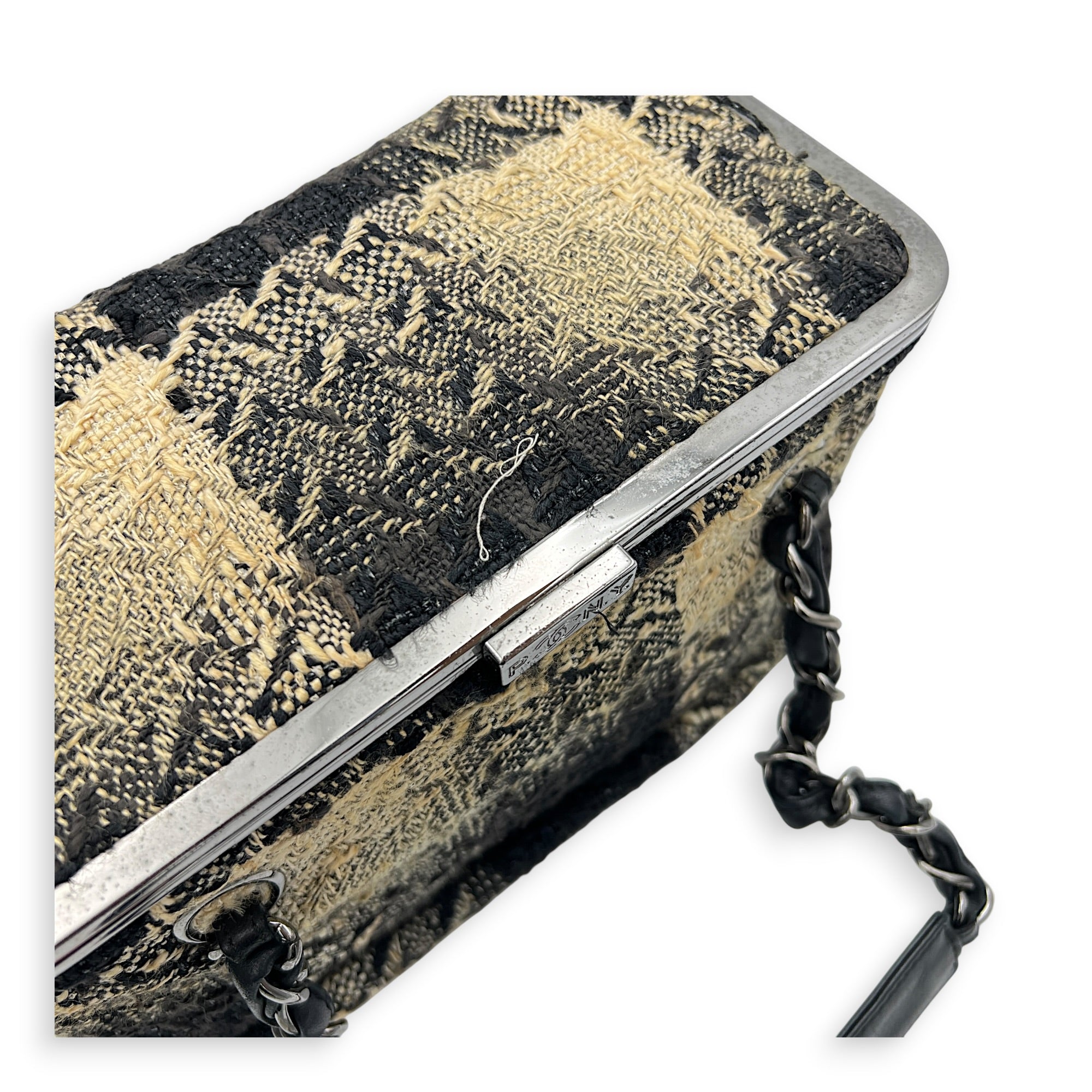 Paris-New York Vanity Bag Multi-colour in Tweed, Silver hardware