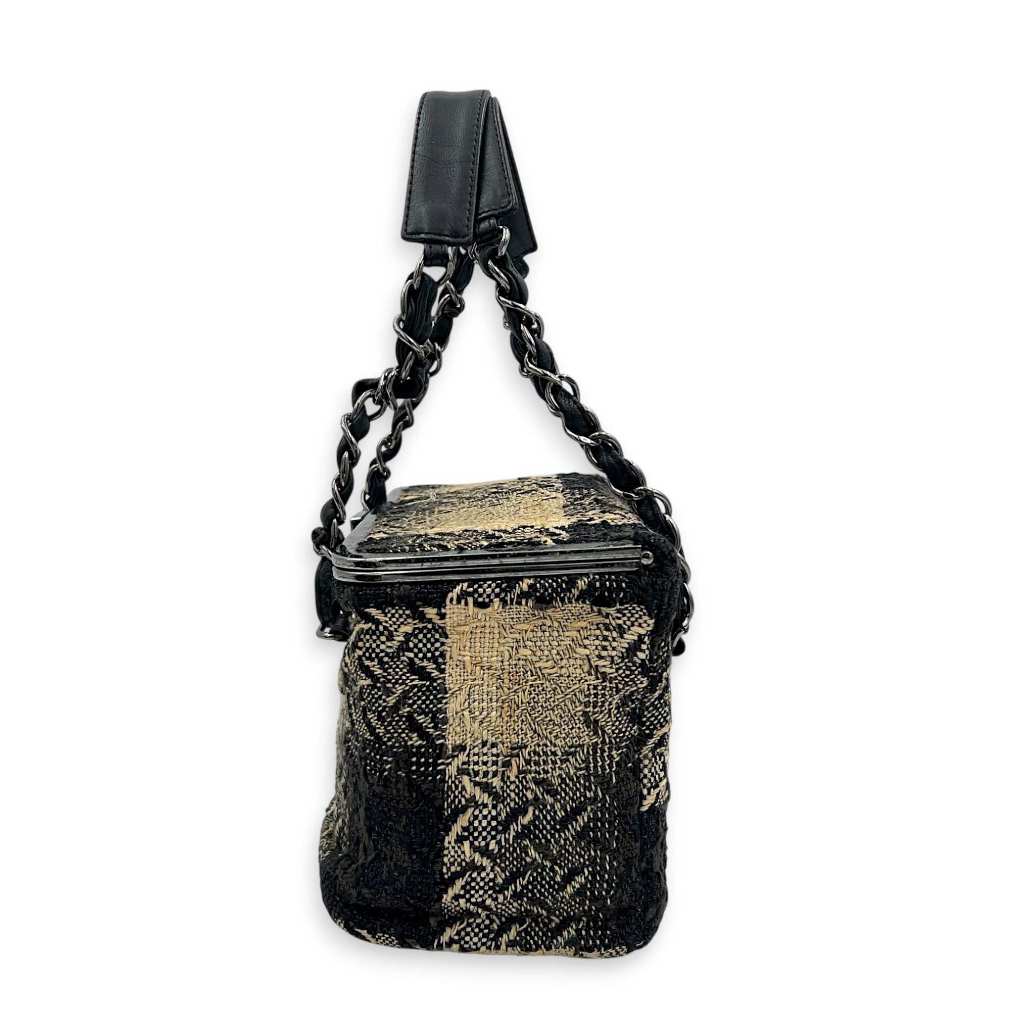 Paris-New York Vanity Bag Multi-colour in Tweed, Silver hardware
