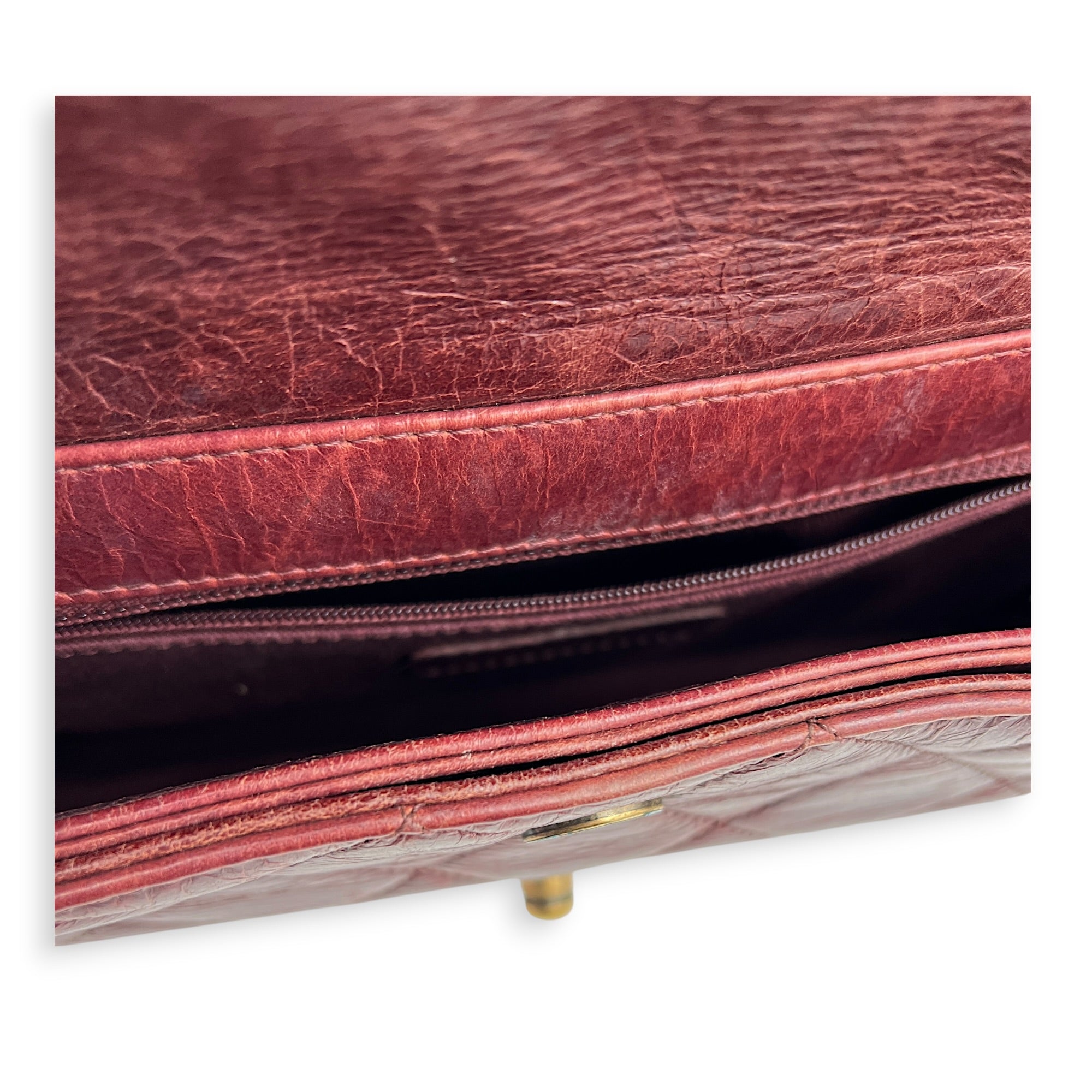 Perfect Edge Shoulder Bag Red in Calfskin, Gold hardware