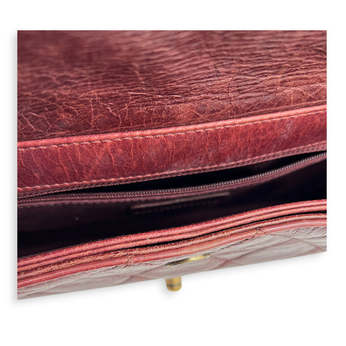 Perfect Edge Shoulder Bag Red in Calfskin, Gold hardware