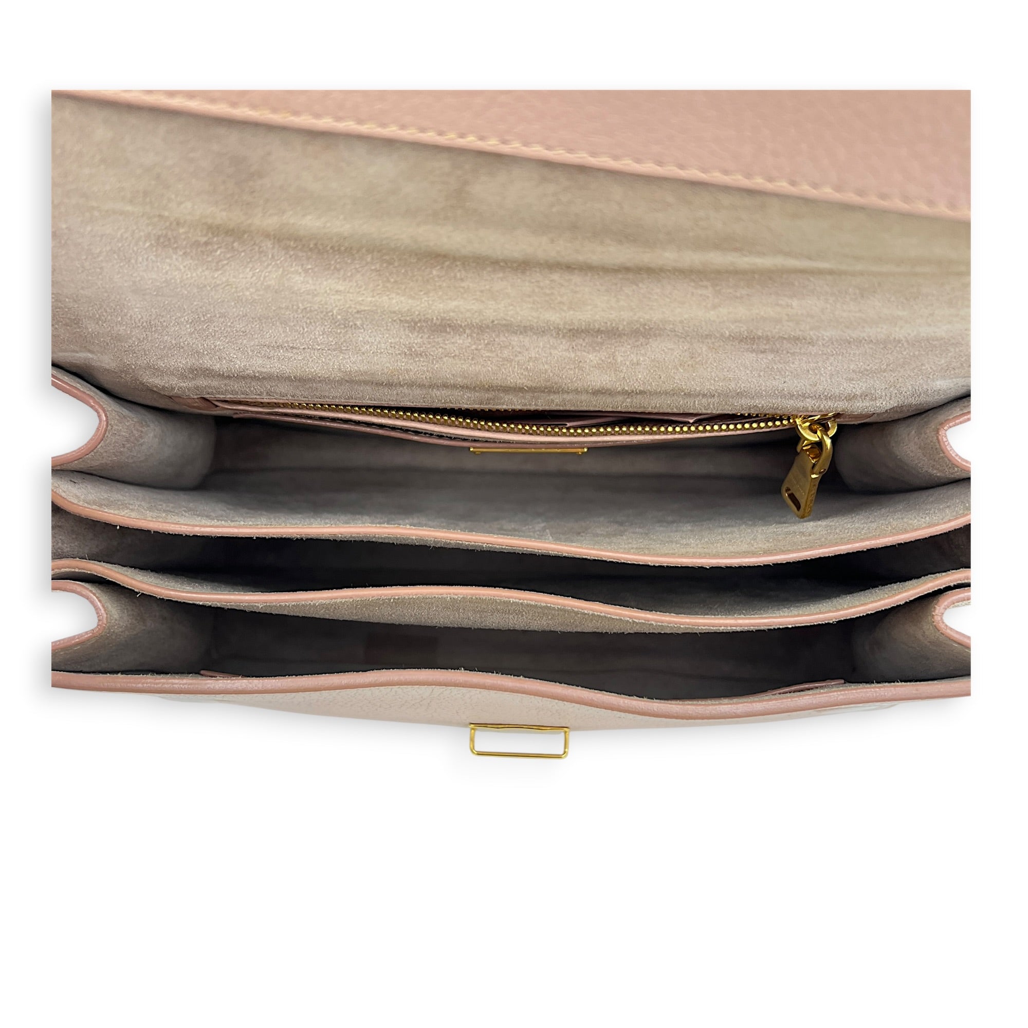 Madras Top Handle Bag Pink in Goat Leather, Gold hardware