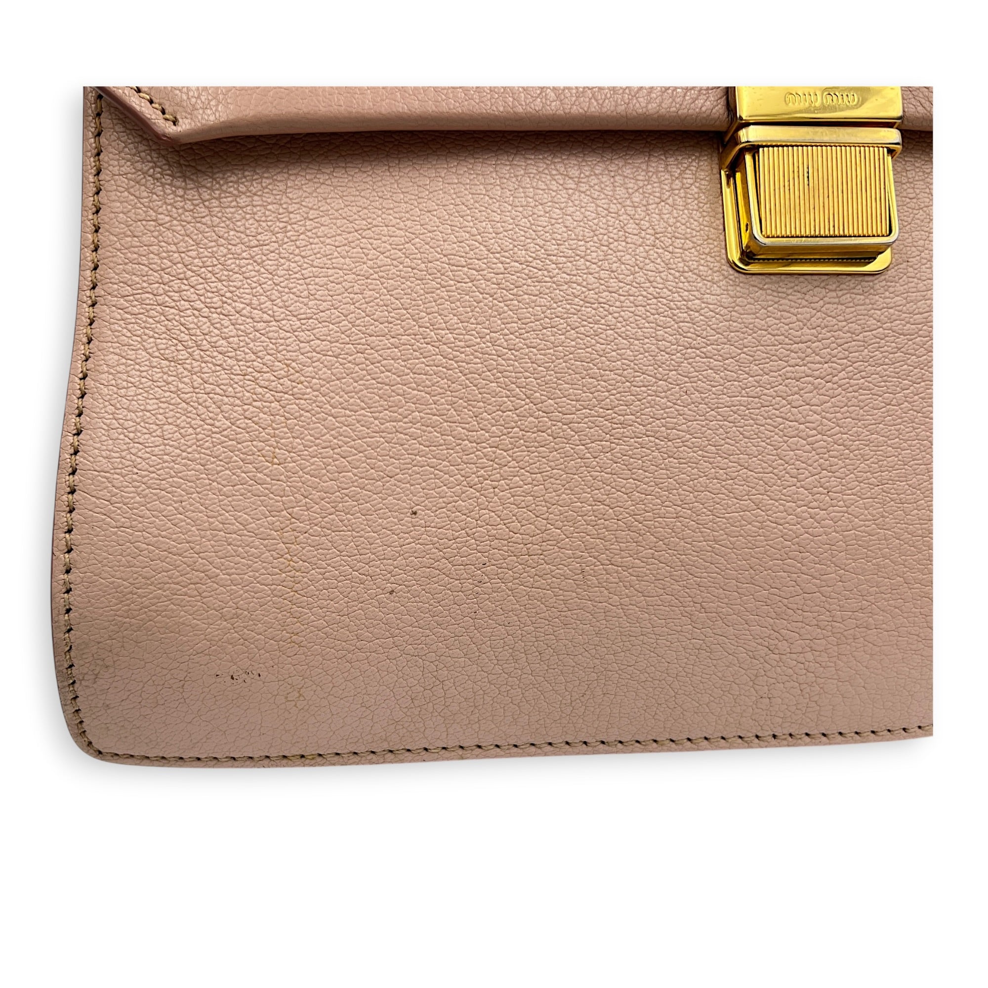 Madras Top Handle Bag Pink in Goat Leather, Gold hardware