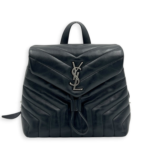Loulou Backpack Black, Silver hardware