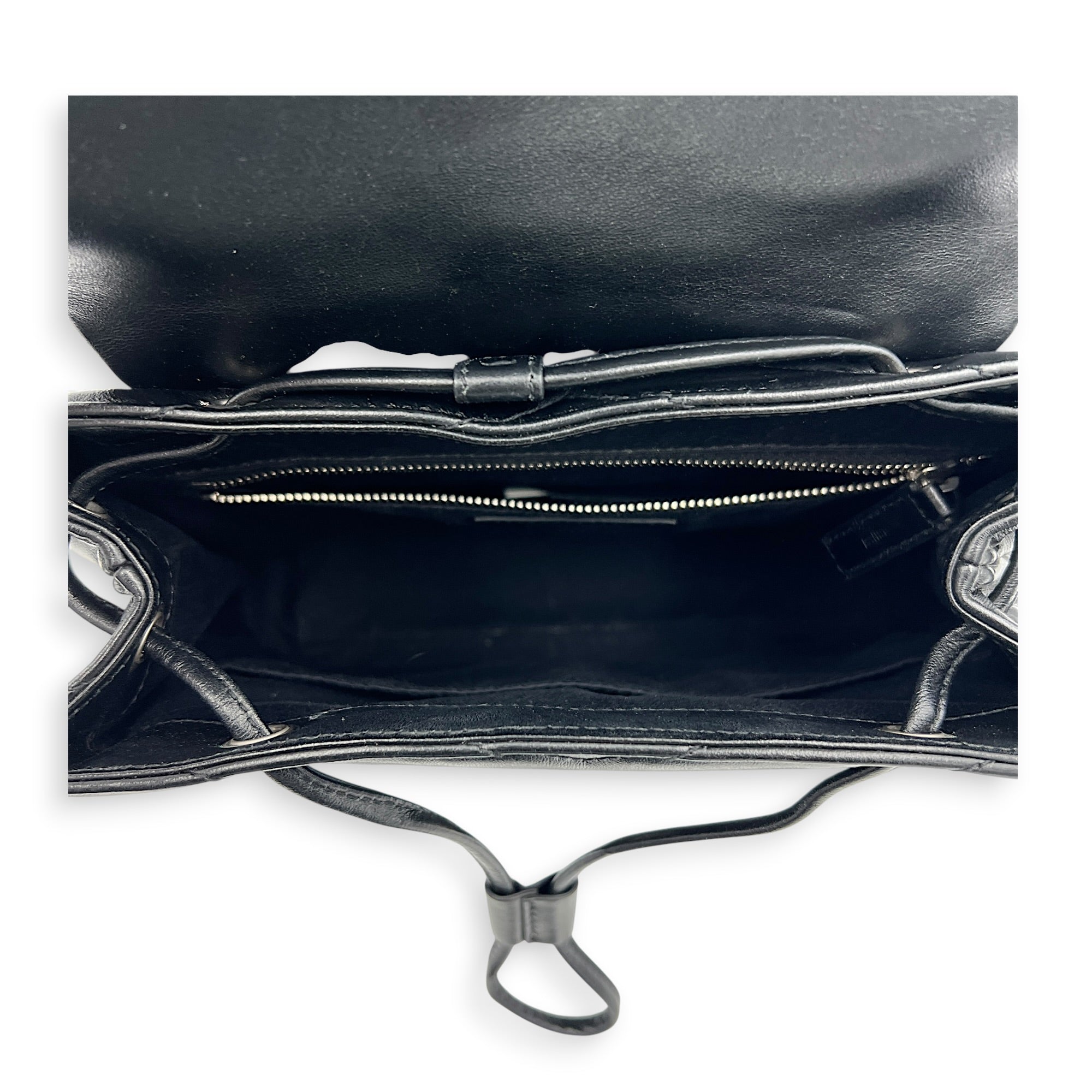 Loulou Backpack Black, Silver hardware