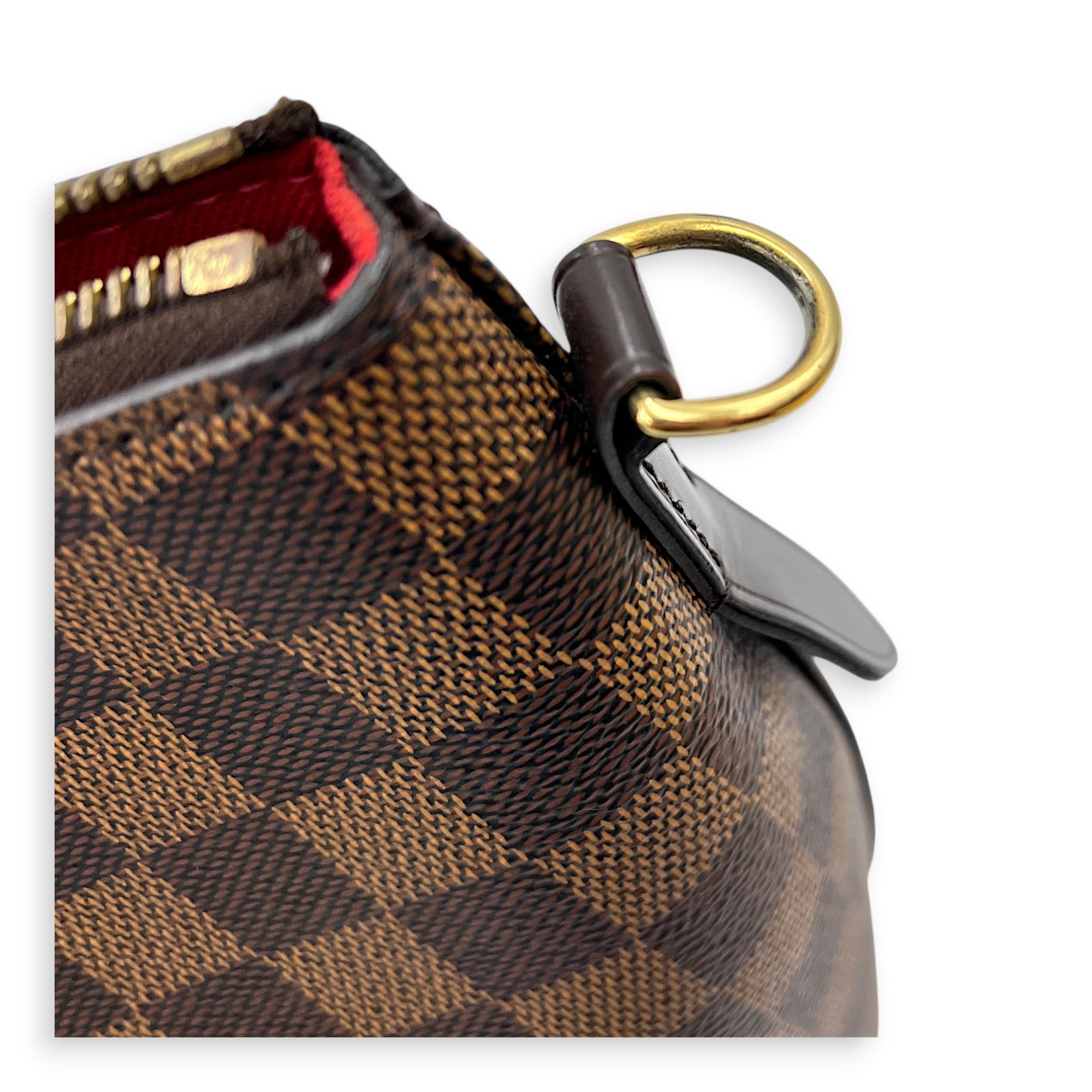 Siena GM Brown Top Handle Bag in Coated Canvas, Gold hardware