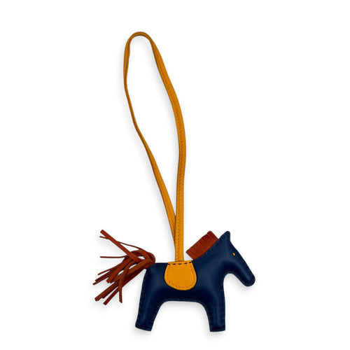 Rodeo Bleu Malte/ Cornaline/ Jaune Dor Bag Accessory in Swift