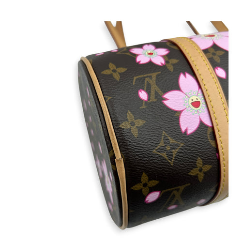 Papillon Shoulder Bag Cherry Blossom x Murakami in Monogram Coated Canvas, Gold hardware