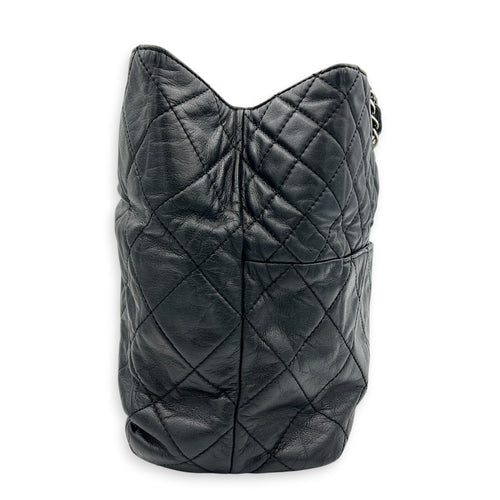 In The Business Black Tote Bag in Calfskin, Silver hardware