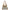 Hampstead White Azur Shoulder Bag in Coated Canvas, Gold hardware