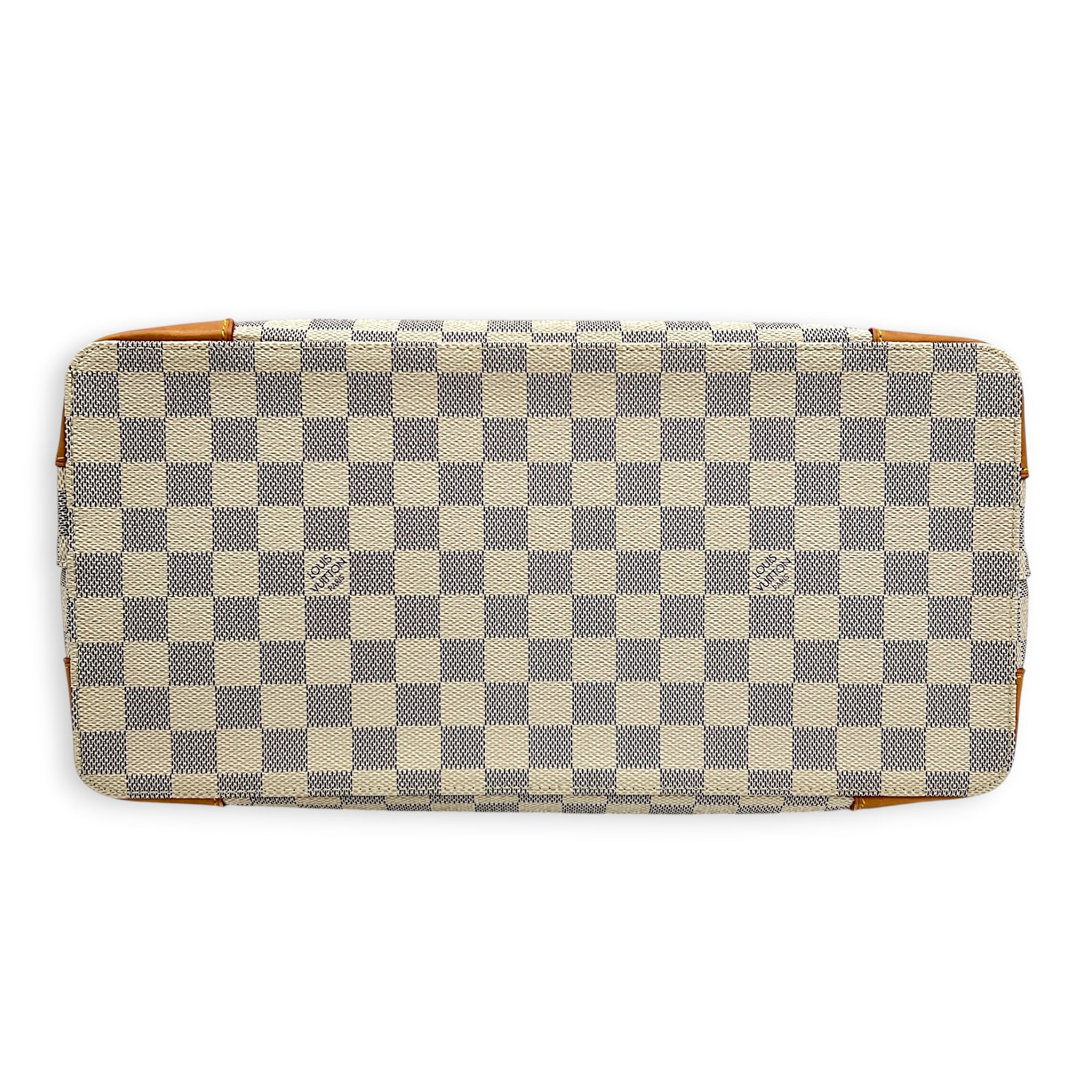 Hampstead White Azur Shoulder Bag in Coated Canvas, Gold hardware