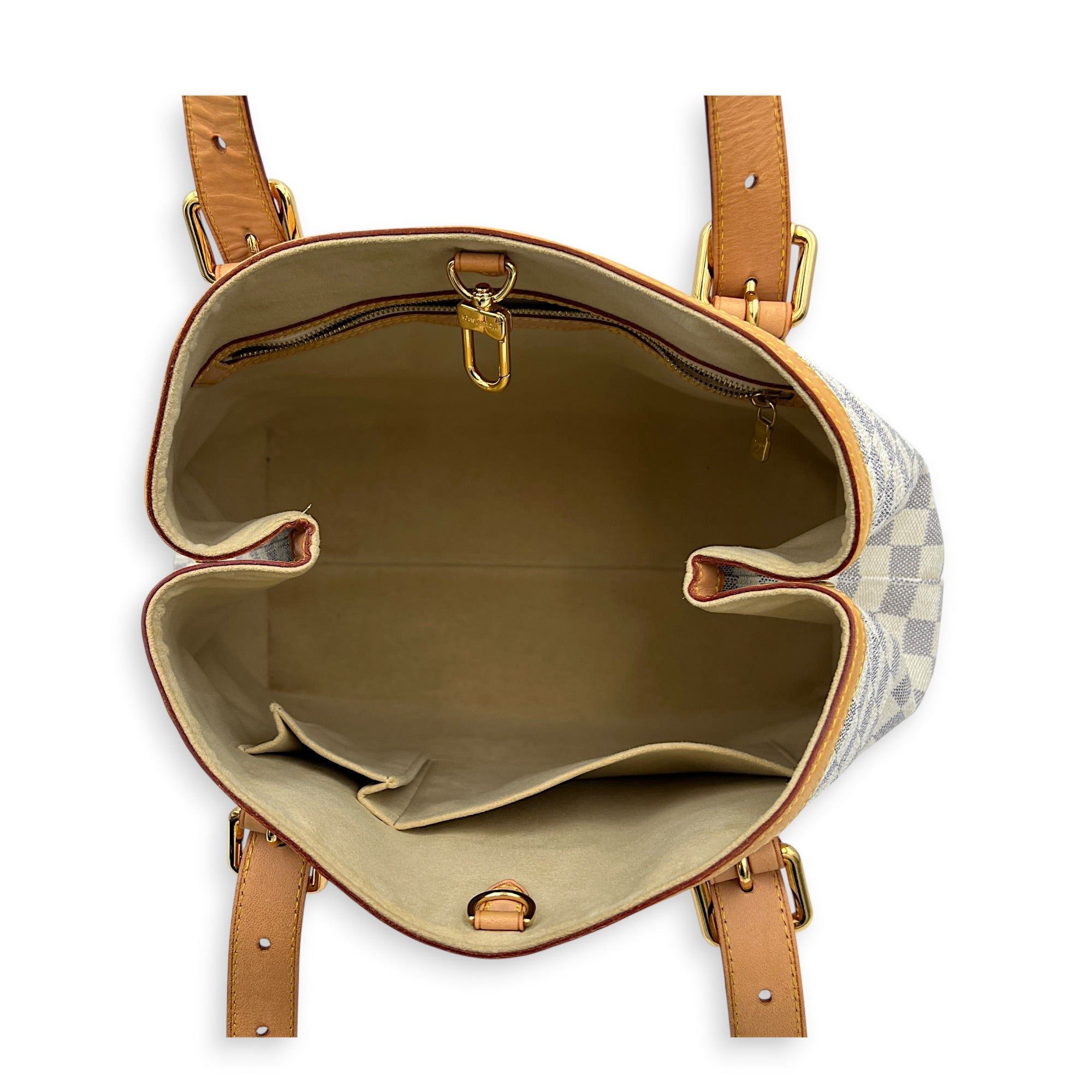 Hampstead White Azur Shoulder Bag in Coated Canvas, Gold hardware
