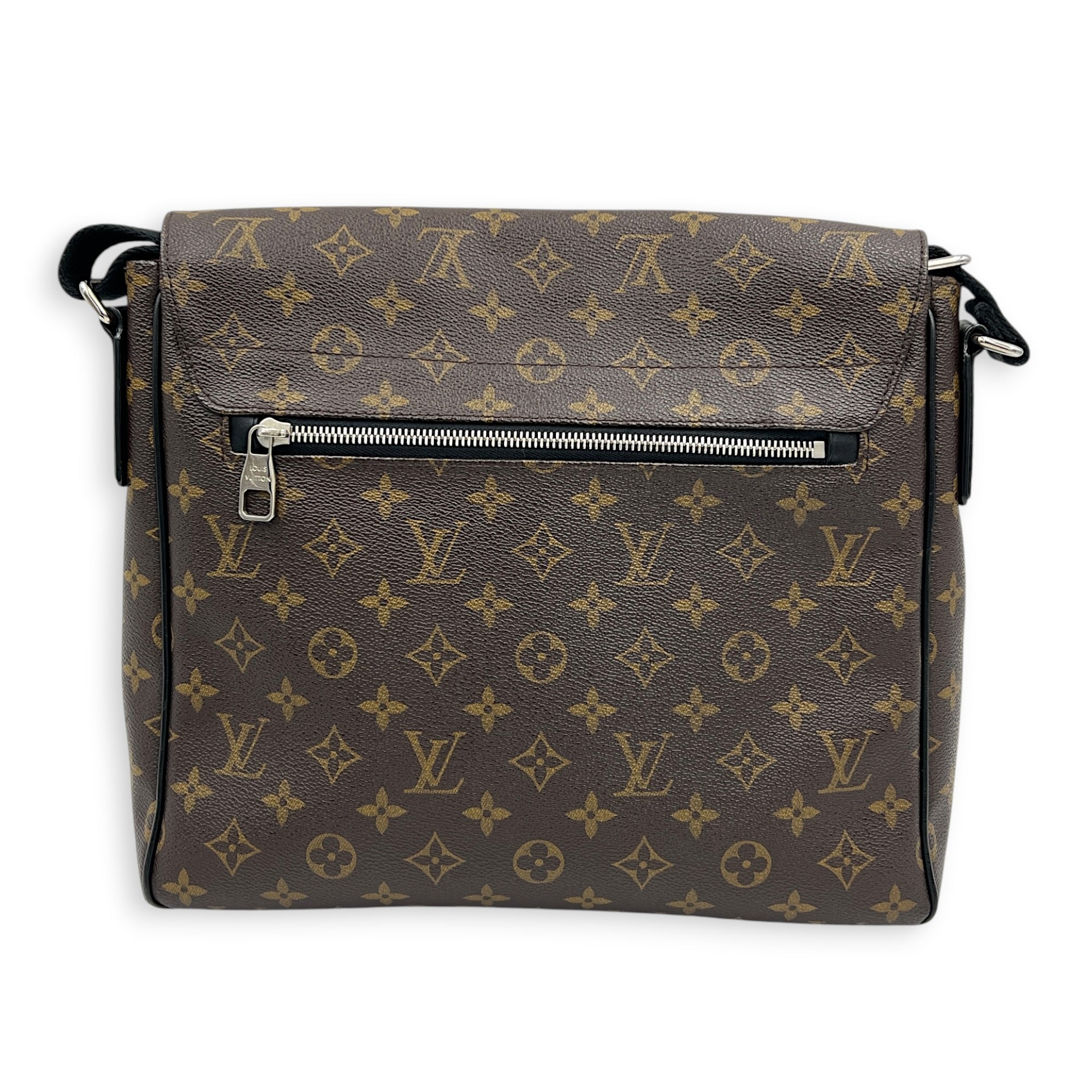 District Brown Shoulder Bag in Monogram Coated Canvas,  hardware
