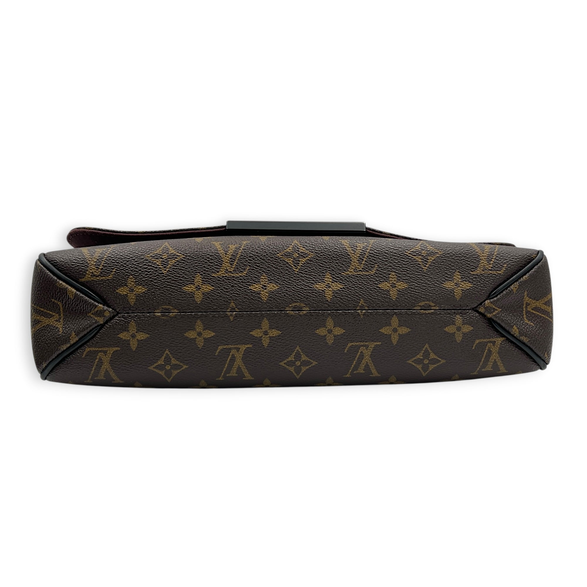 District Brown Shoulder Bag in Monogram Coated Canvas,  hardware
