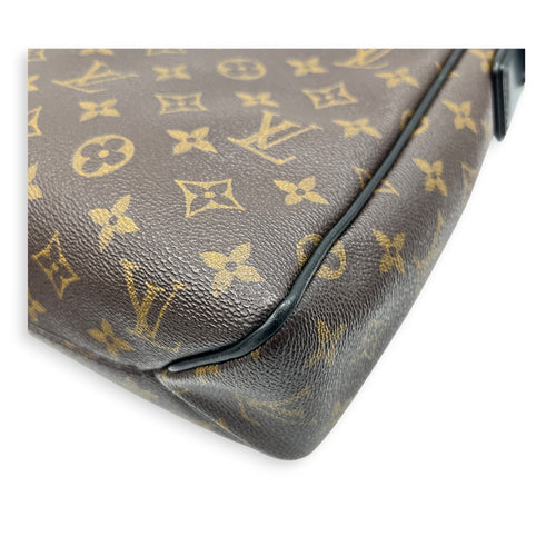 District Brown Shoulder Bag in Monogram Coated Canvas,  hardware