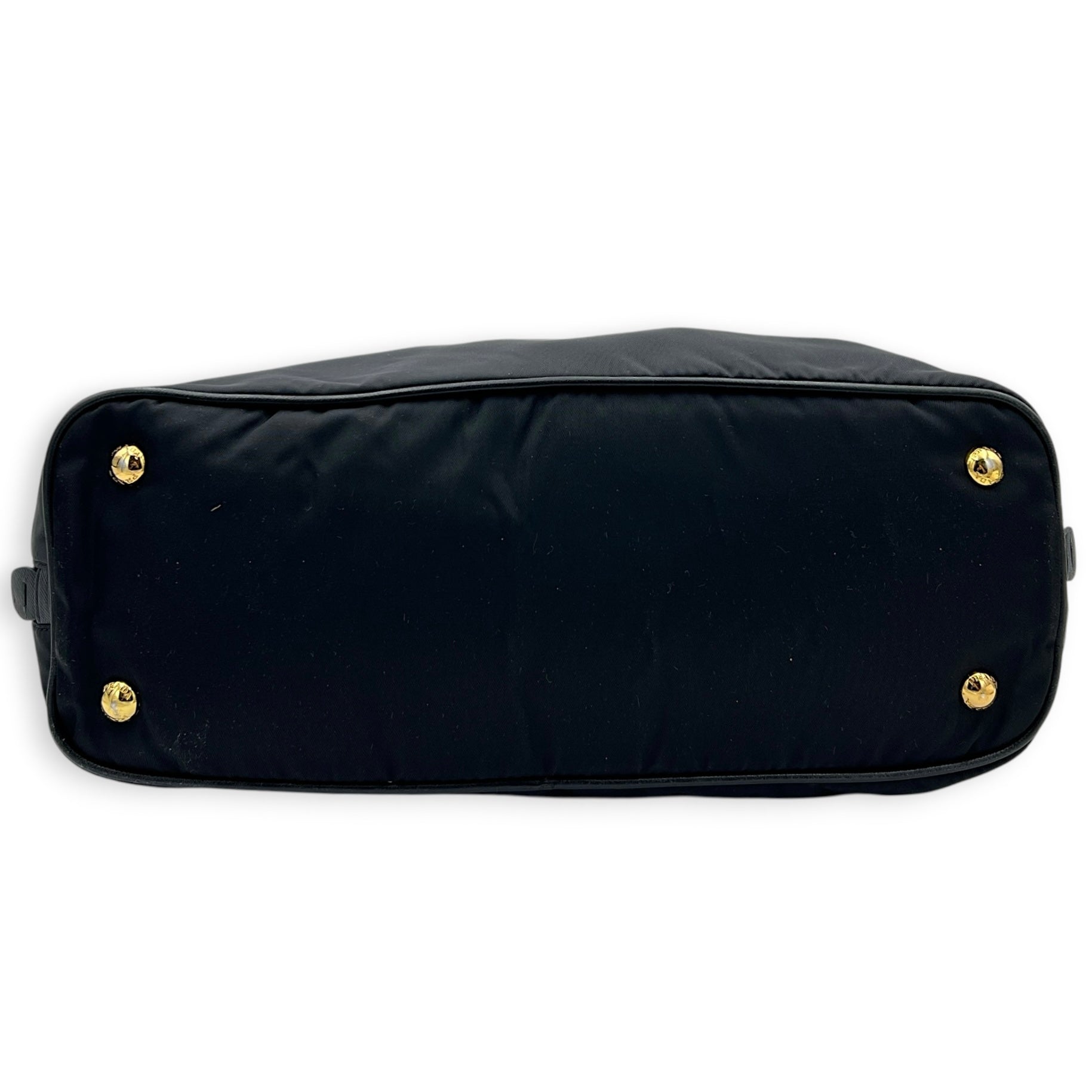 Re-Nylon Tote Bag Black, Gold hardware