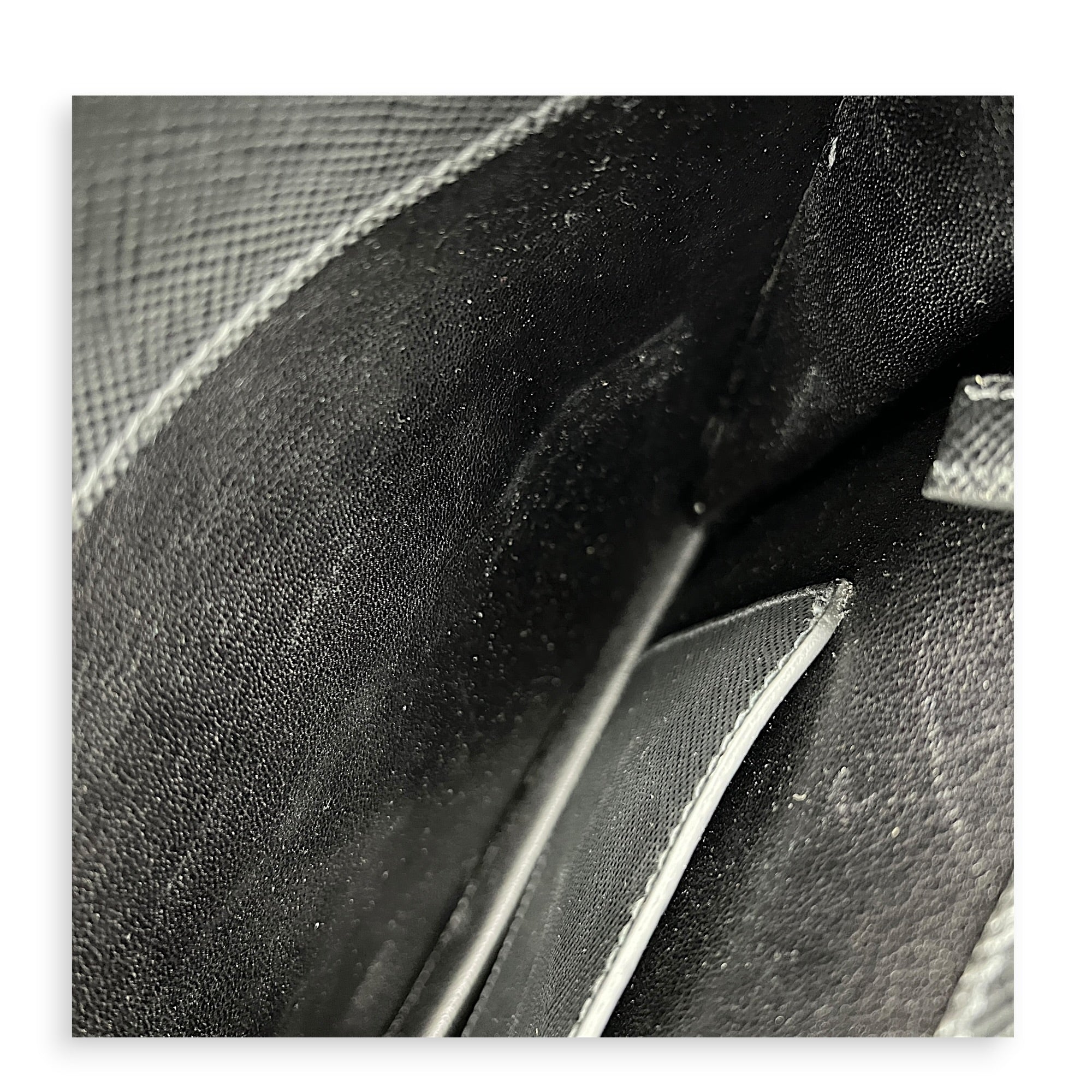 Briefcase Black Briefcase in Saffiano Leather, Silver hardware