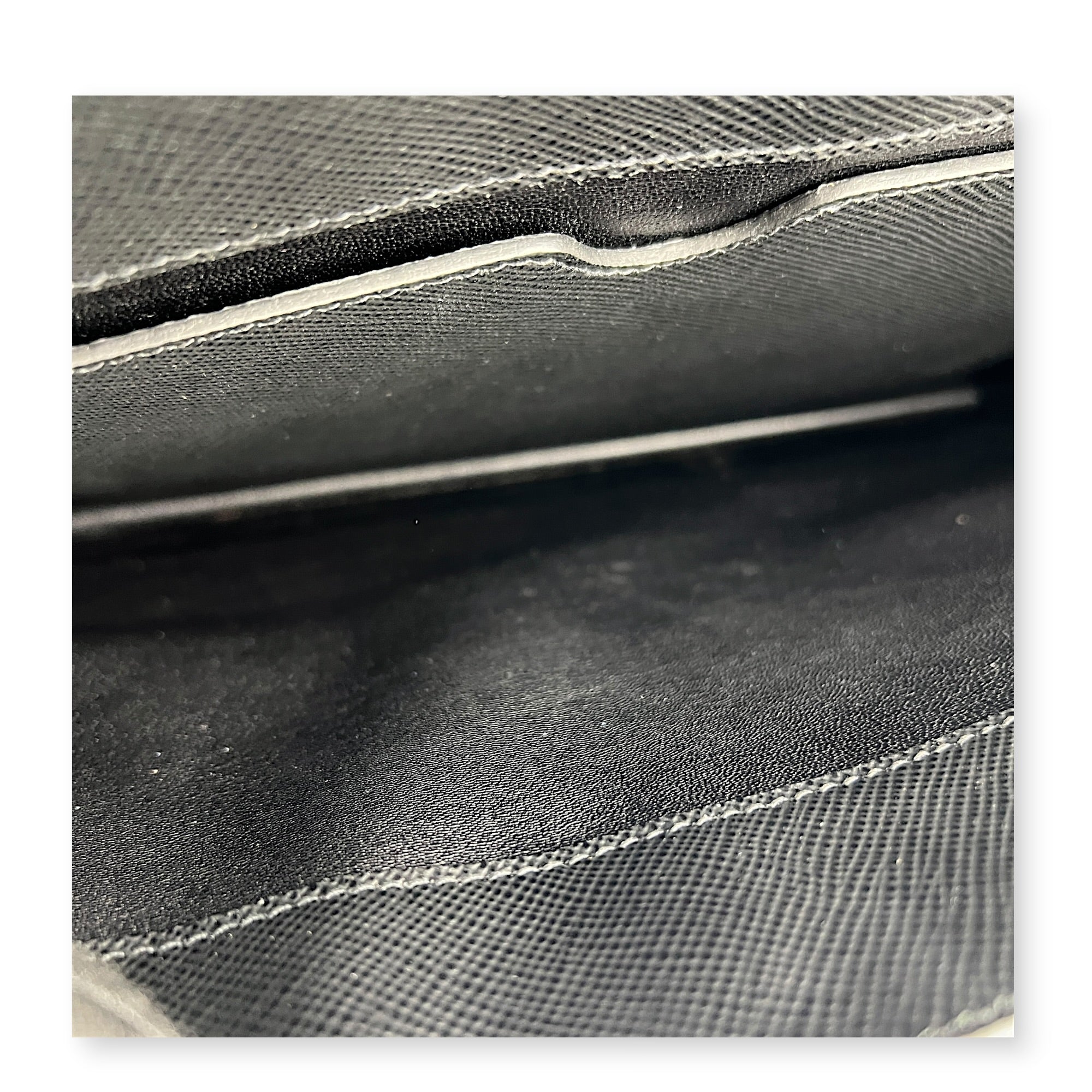 Briefcase Black Briefcase in Saffiano Leather, Silver hardware