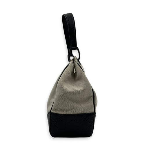 Guccissima Beige Shoulder Bag in Canvas, Gunmetal hardware