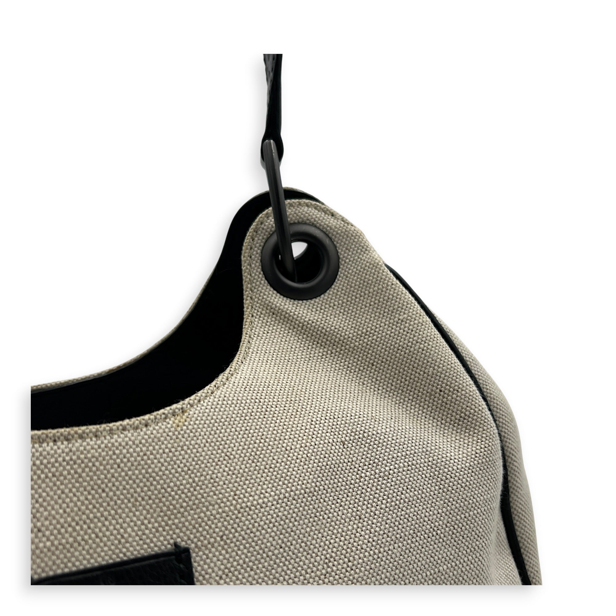 Guccissima Beige Shoulder Bag in Canvas, Gunmetal hardware