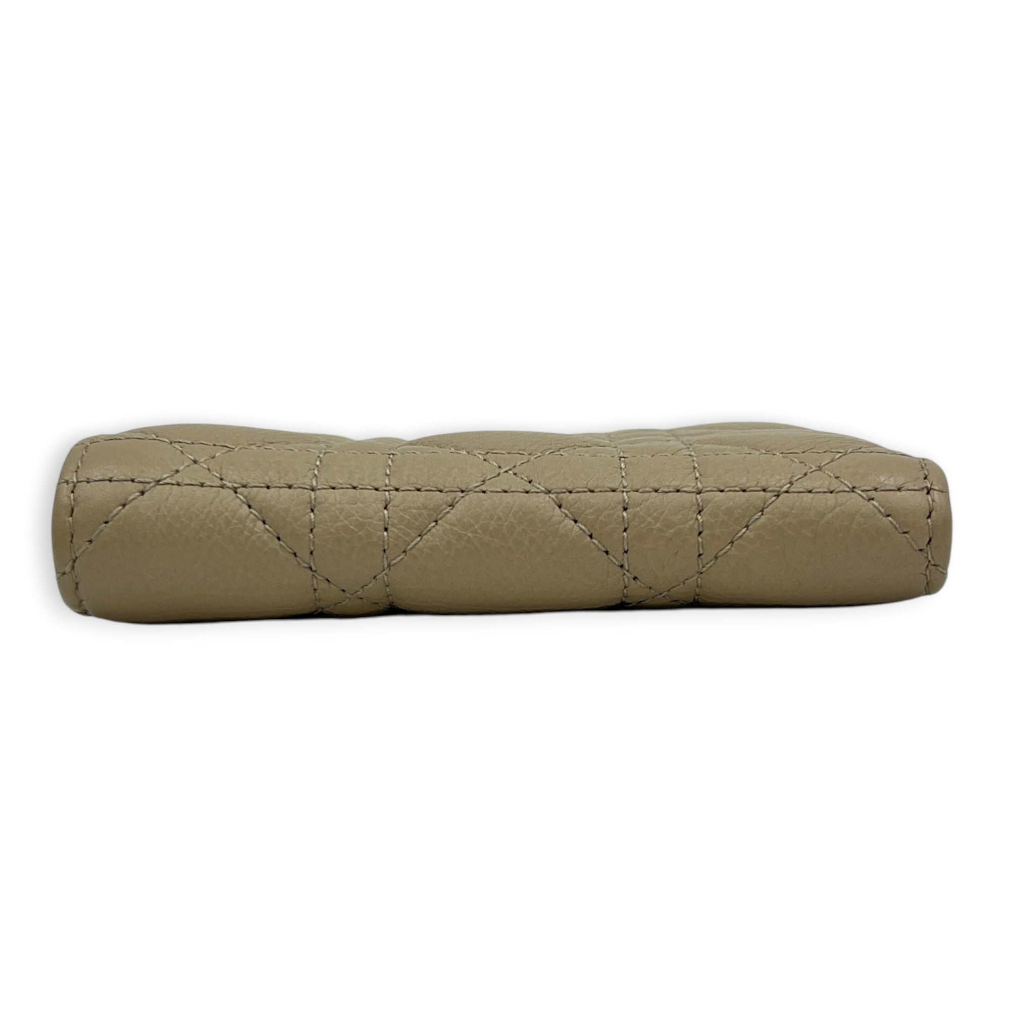 Caro Wallet Small Sand in Calfskin, Gold hardware