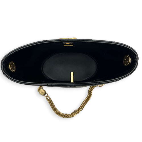 CC Turnlock Charms Chain Bucket Bag Black in Lambskin, Gold hardware