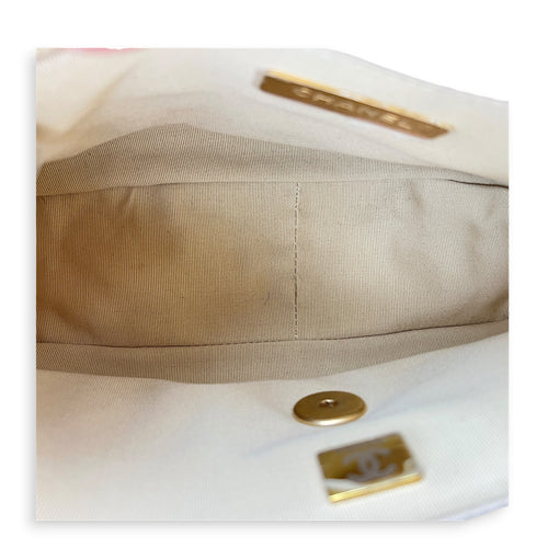 C19 Shoulder Bag Small Beige in Lambskin, Mixed hardware