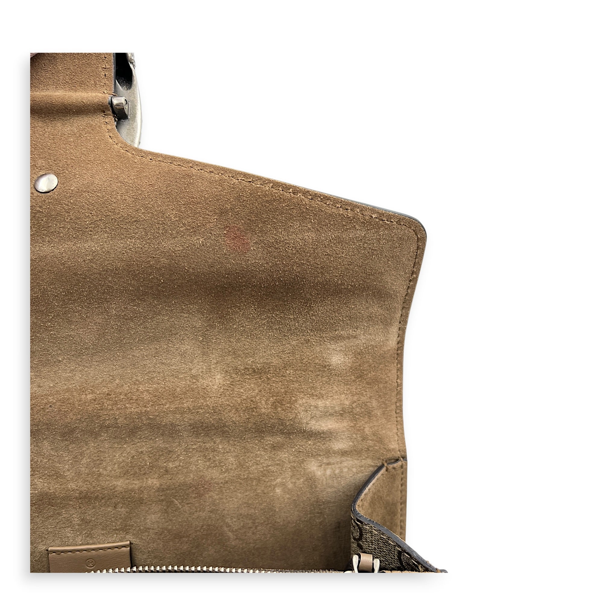Dionysus Shoulder Bag Small Beige, Silver hardware