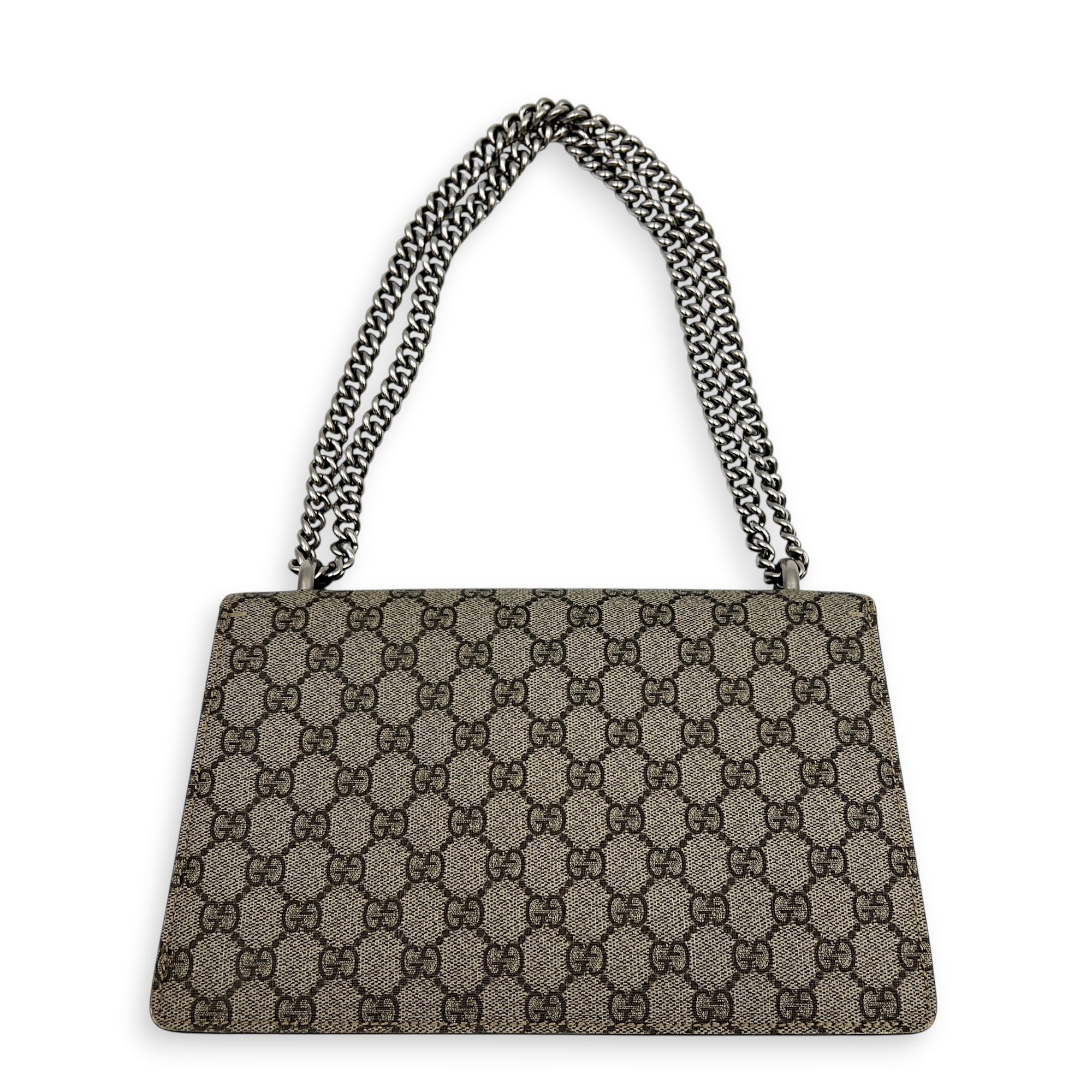 Dionysus Shoulder Bag Small Beige, Silver hardware